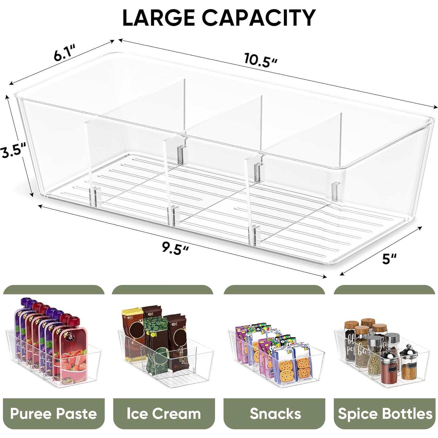 Organizadores de Despensa BALEINE 2PK Plástico Transparente 26.6x15.3x8.9 cm