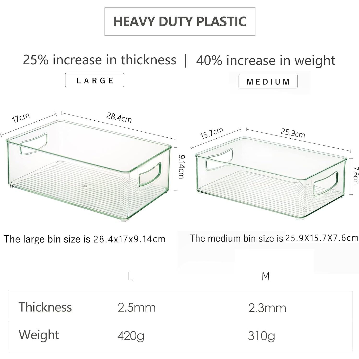 Contenedores de Almacenamiento Transparentes Hudgan 8 Piezas