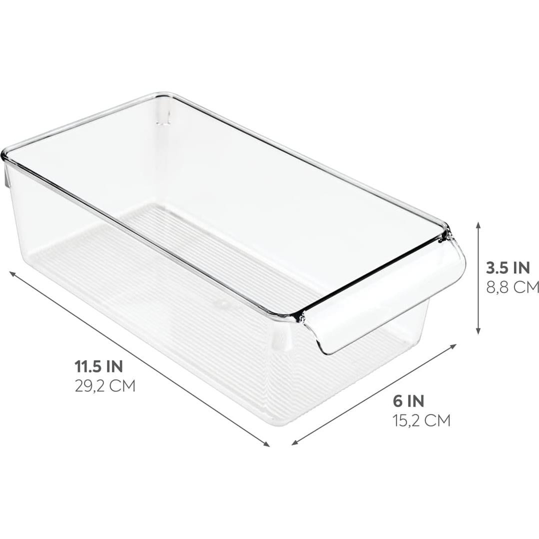 Contenedor de Almacenamiento iDesign Linus 29.2x15.2 cm Transparente