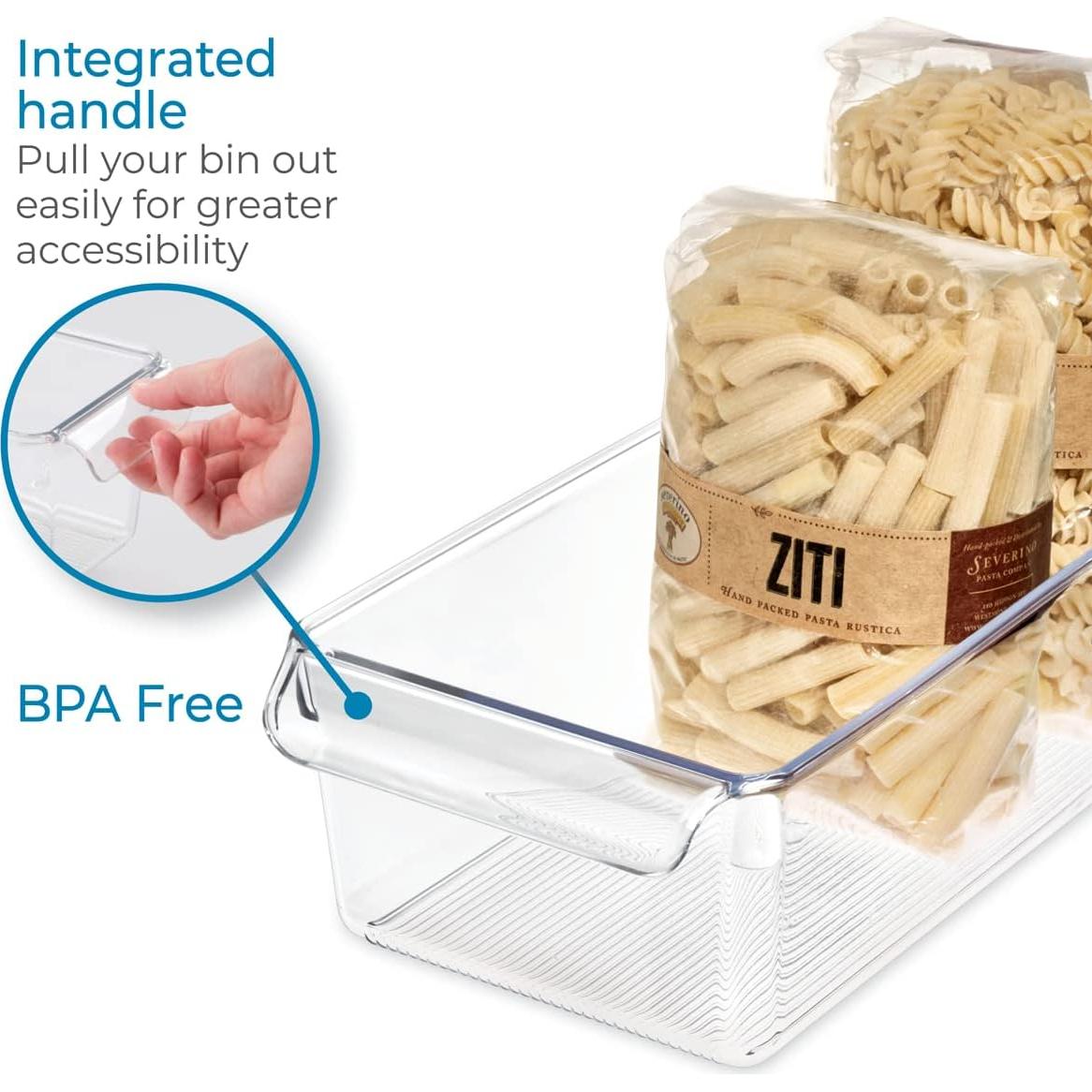 Contenedor de Almacenamiento iDesign Linus 29.2x15.2 cm Transparente