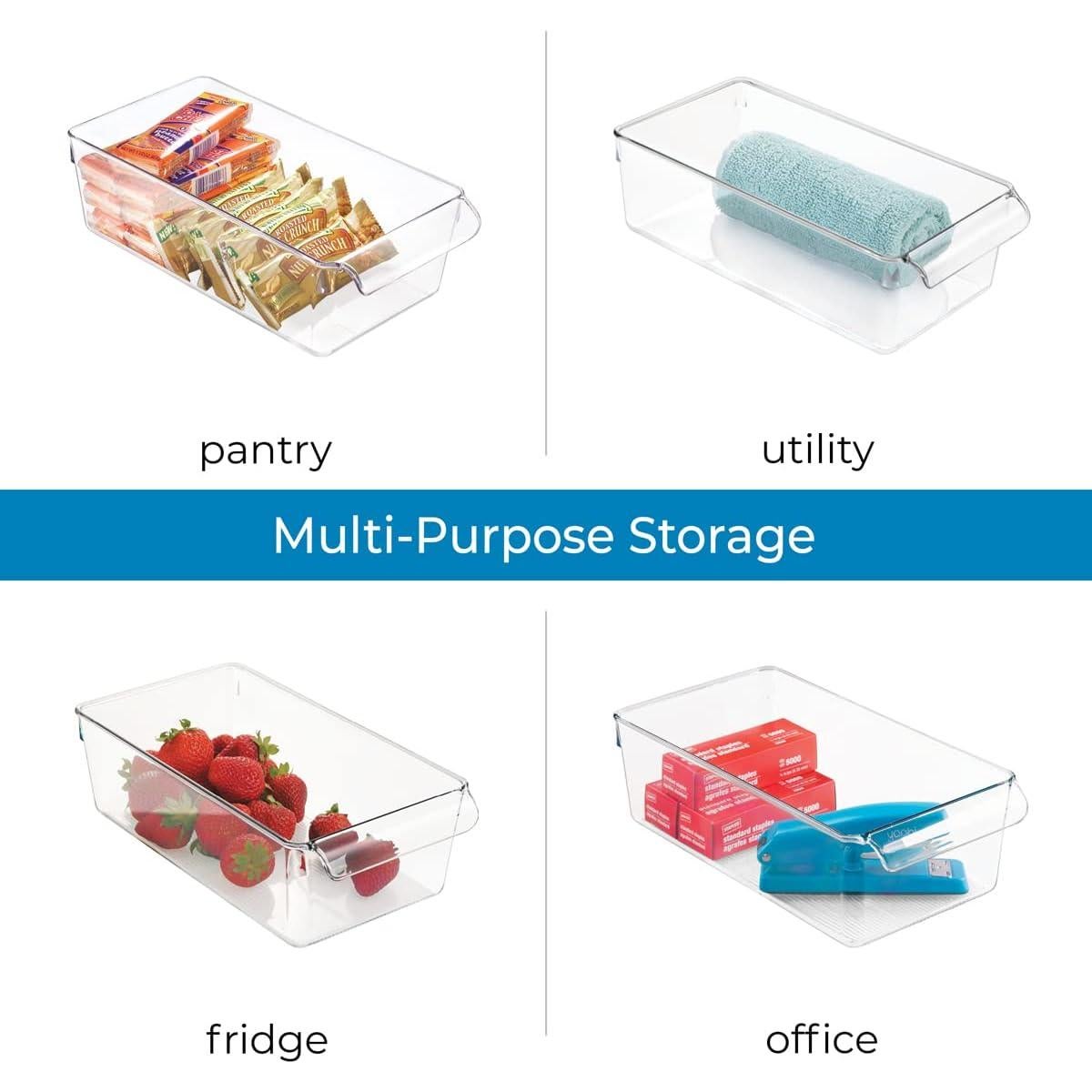 Contenedor de Almacenamiento iDesign Linus 29.2x15.2 cm Transparente