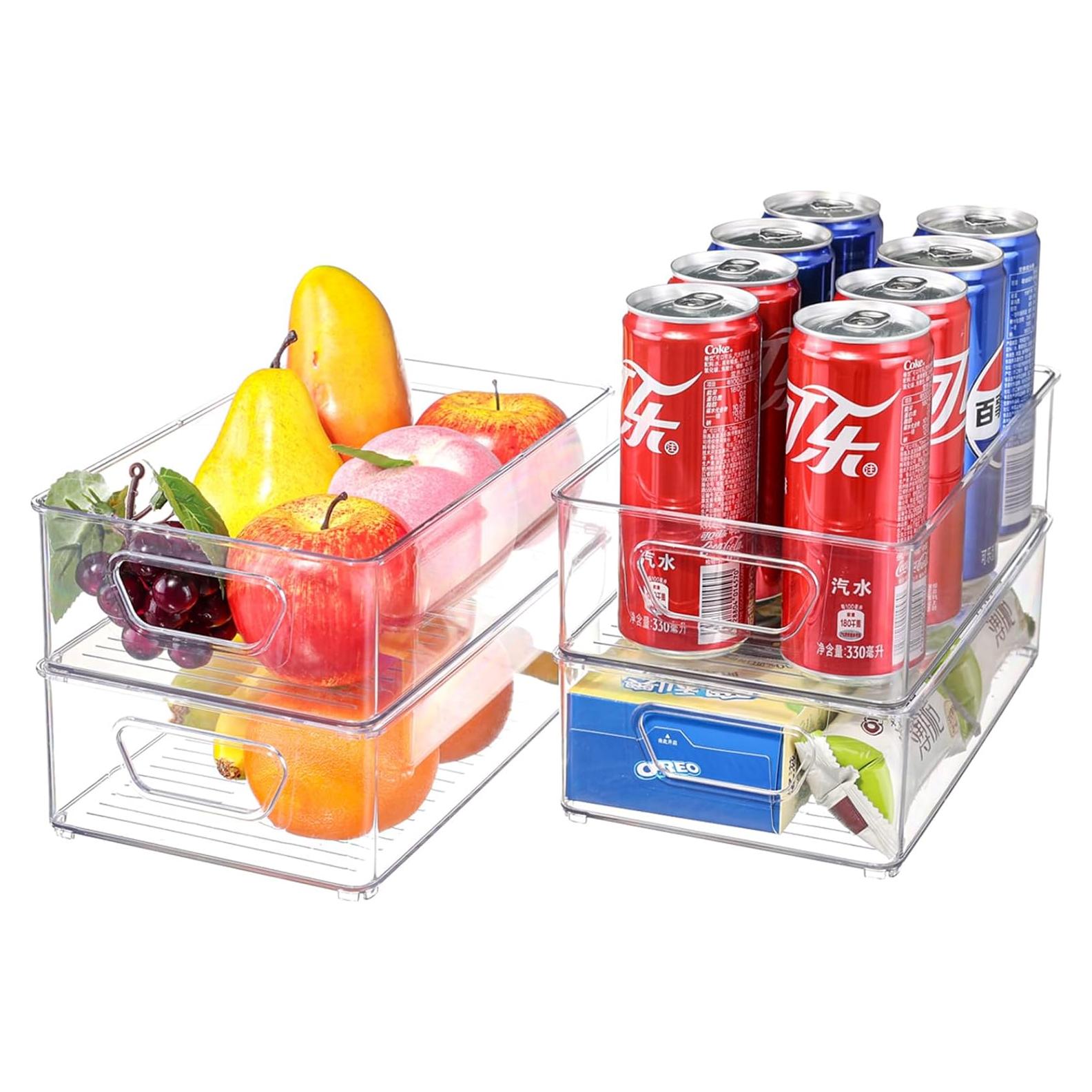 Juego de 4 Organizadores de Plástico Transparente SuoXing 25.4x14.99x7.11 cm