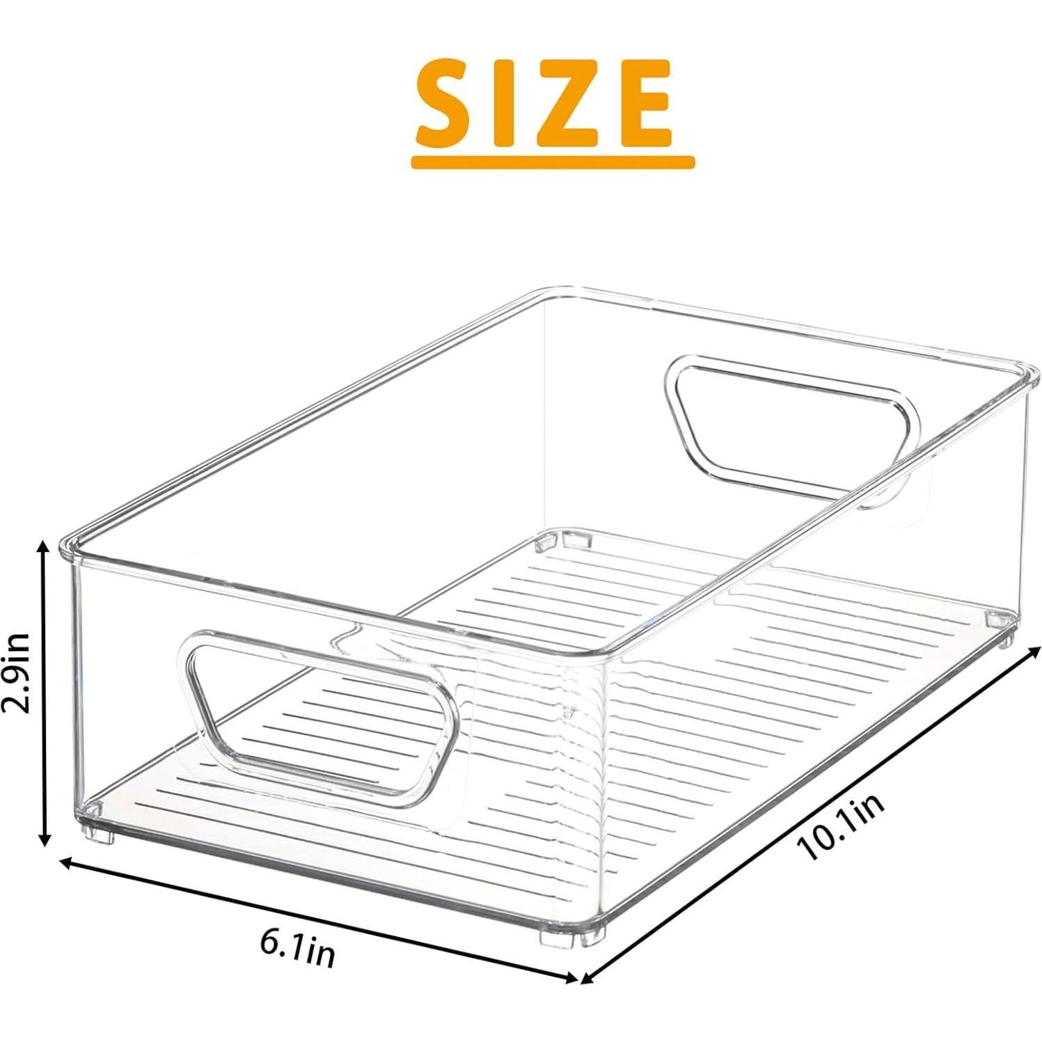Juego de 4 Organizadores de Plástico Transparente SuoXing 25.4x14.99x7.11 cm