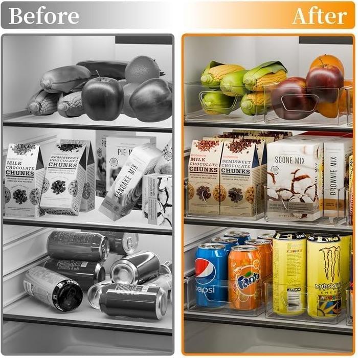 Juego de 4 Organizadores de Plástico Transparente SuoXing 25.4x14.99x7.11 cm