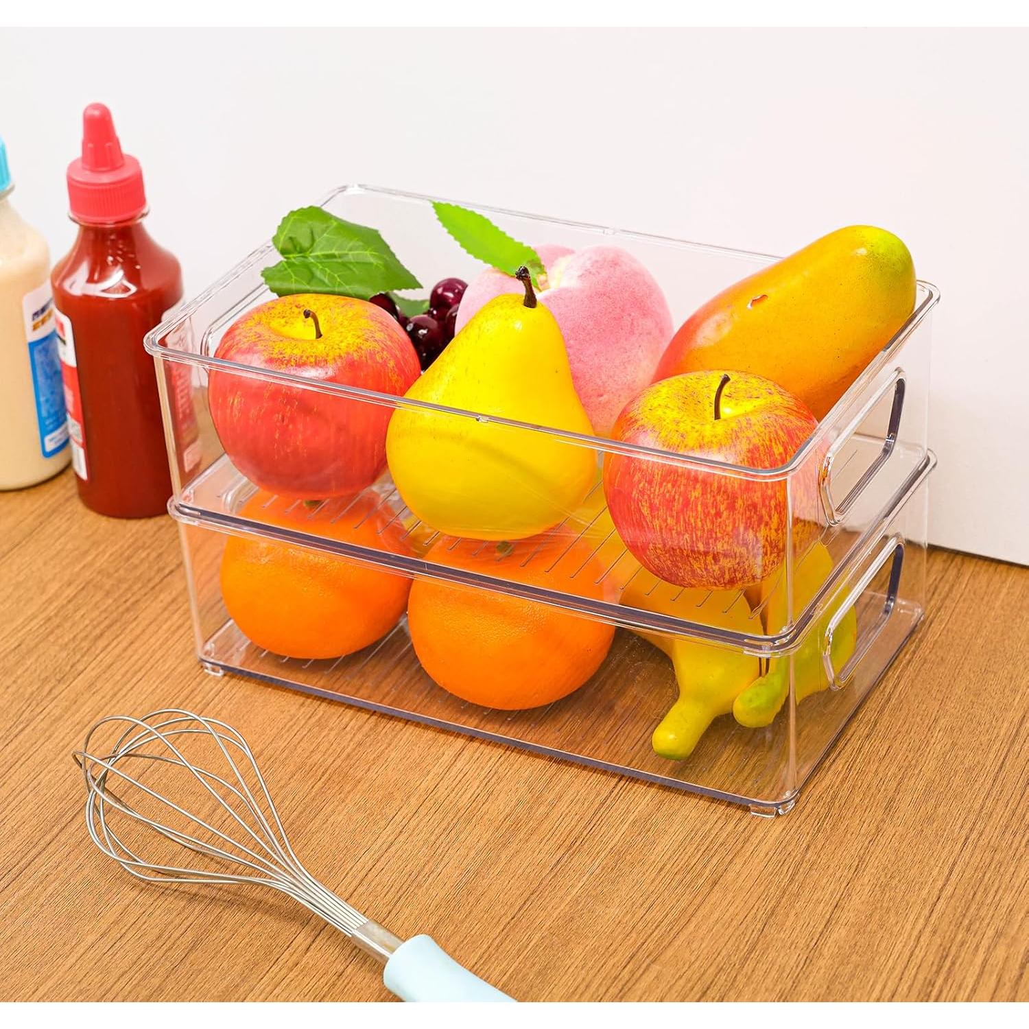 Juego de 4 Organizadores de Plástico Transparente SuoXing 25.4x14.99x7.11 cm