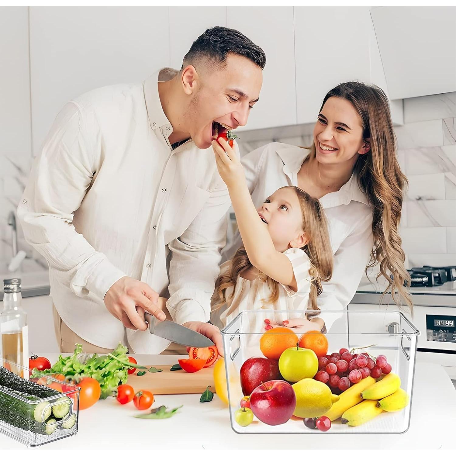 Juego de 8 Contenedores de Almacenamiento Plástico Transparente