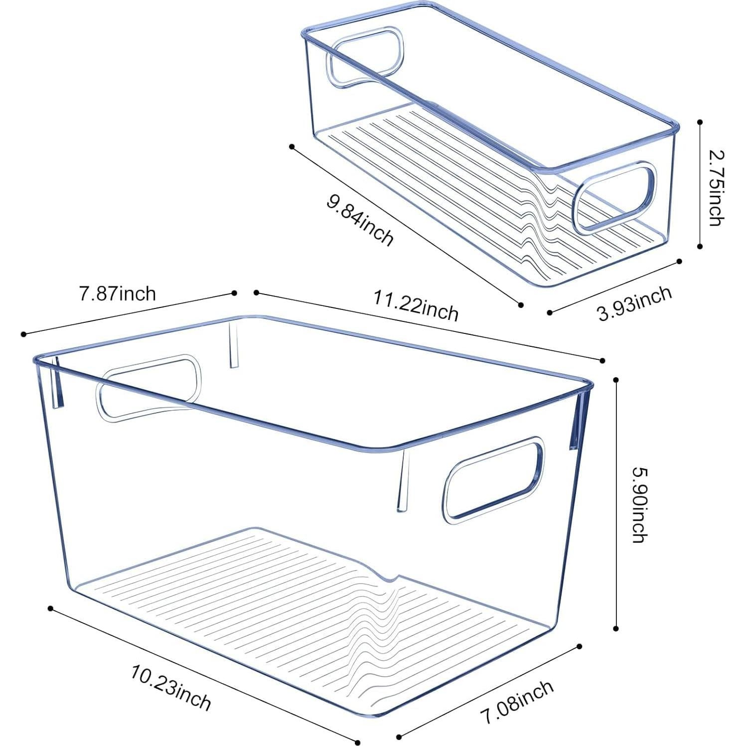 Juego de 8 Contenedores de Almacenamiento Plástico Transparente