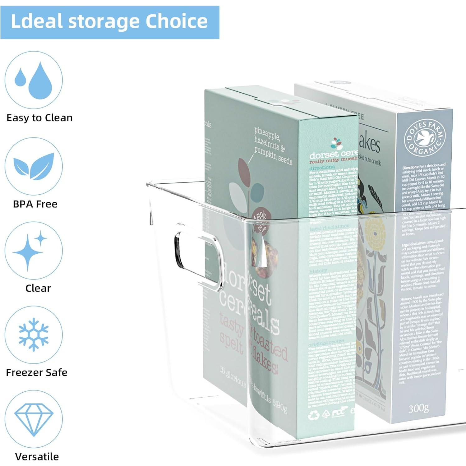 Paquete de 4 Contenedores de Almacenamiento Plástico Transparentes