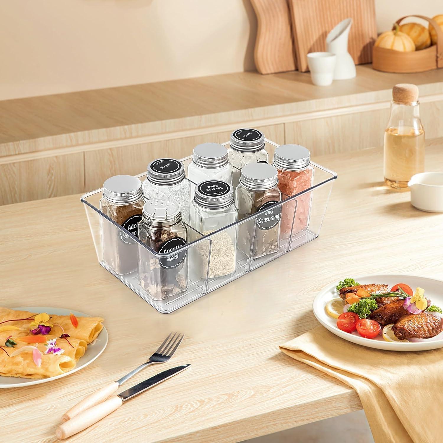 Cajas de Almacenamiento Transparentes MERATIA 4 Pcs con Divisores