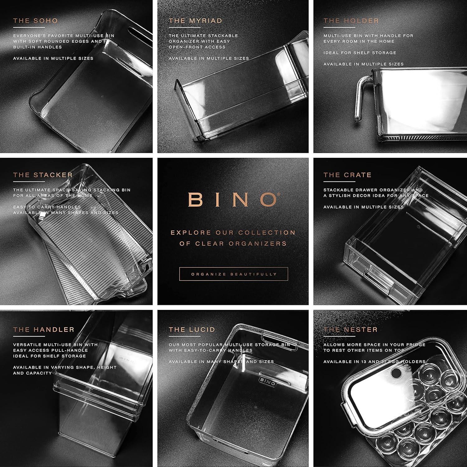 Organizador de Almacenamiento BINO Grande Transparente 30x17.5 cm