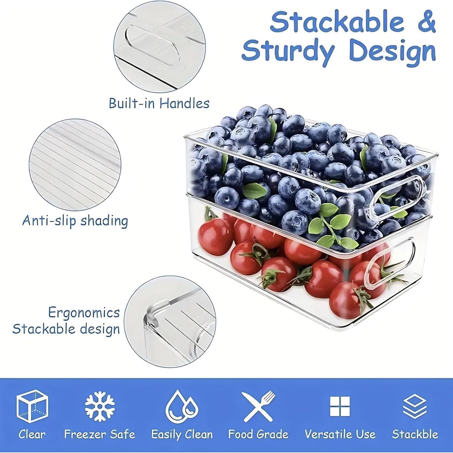 Paquete de 12 Contenedores Organizadores Transparentes ZHOHO