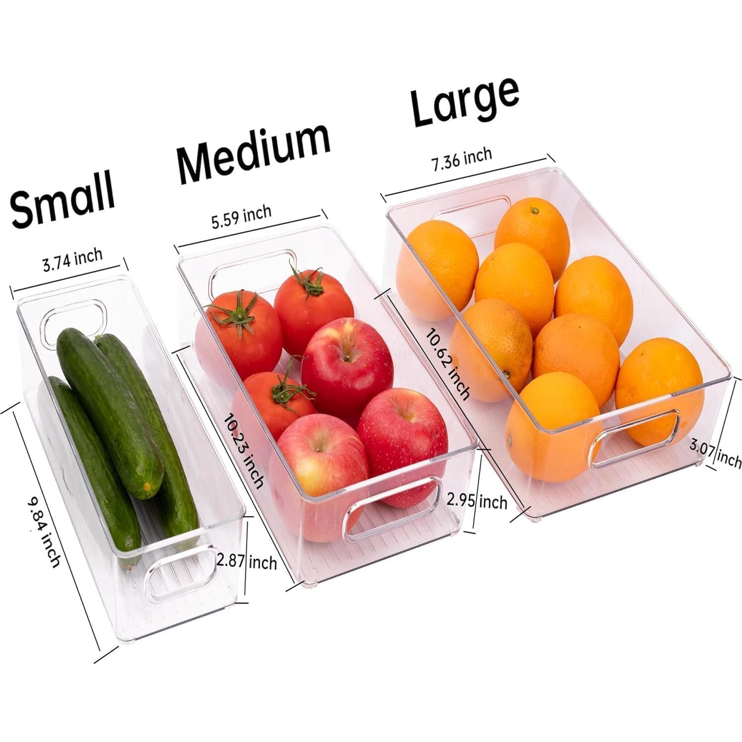 Paquete de 12 Contenedores Organizadores Transparentes ZHOHO