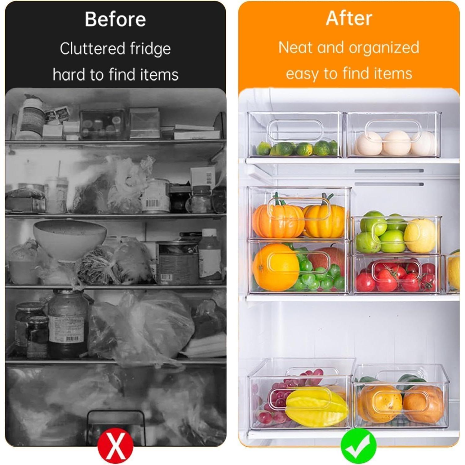 Paquete de 12 Contenedores Organizadores Transparentes ZHOHO