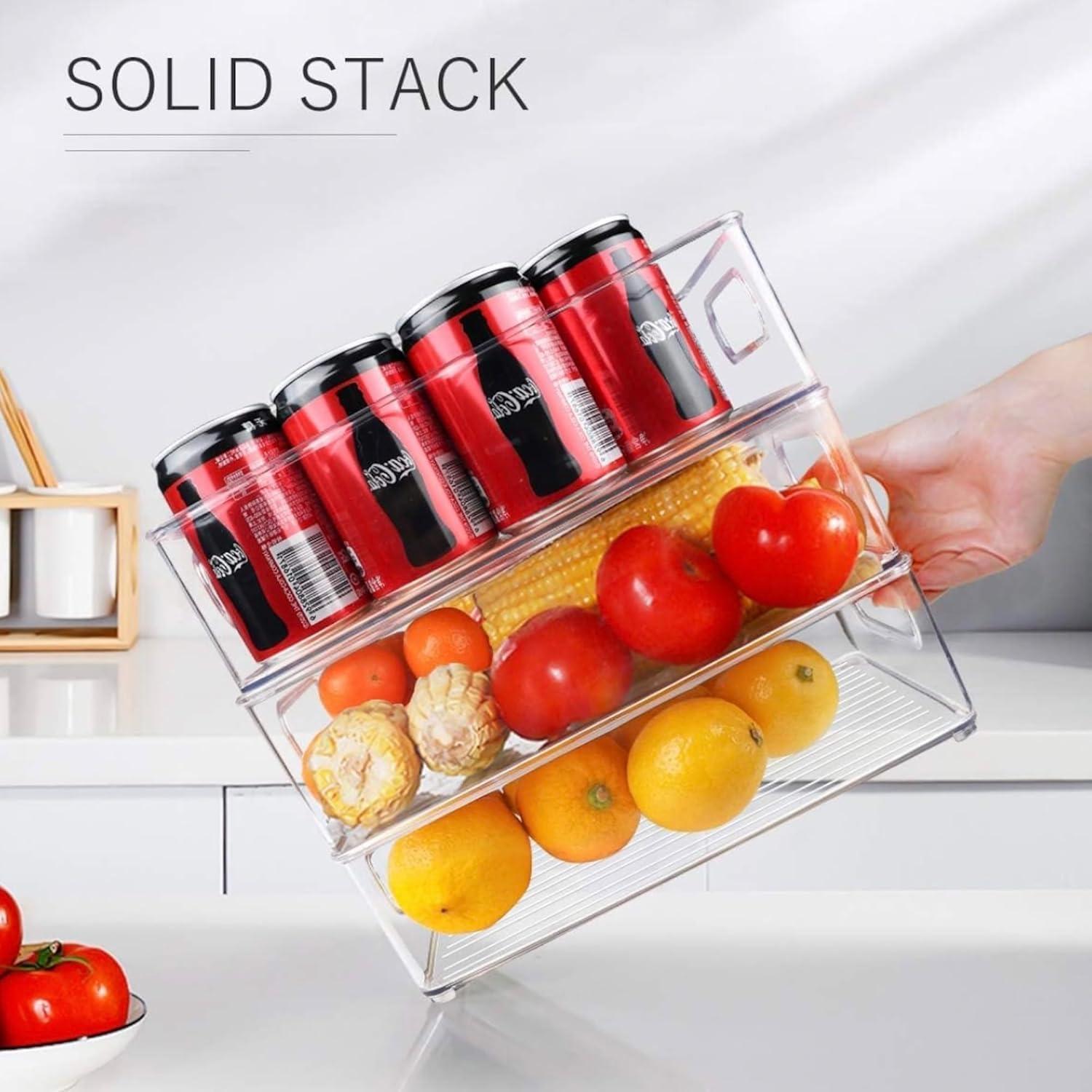 Paquete de 12 Contenedores Organizadores Transparentes ZHOHO