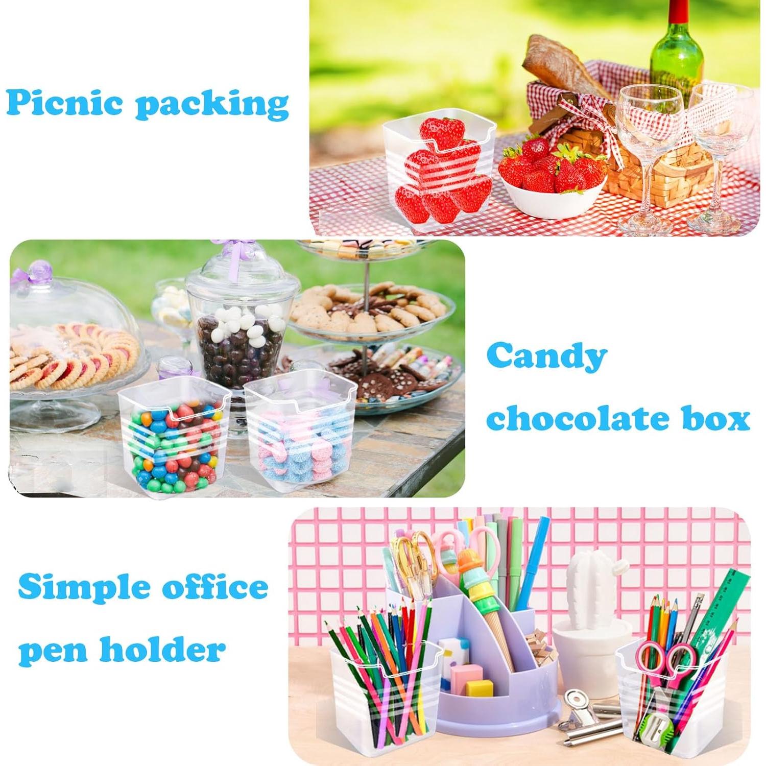 6 Organizadores de Refrigerador Szsrcywd 591 ml Transparentes