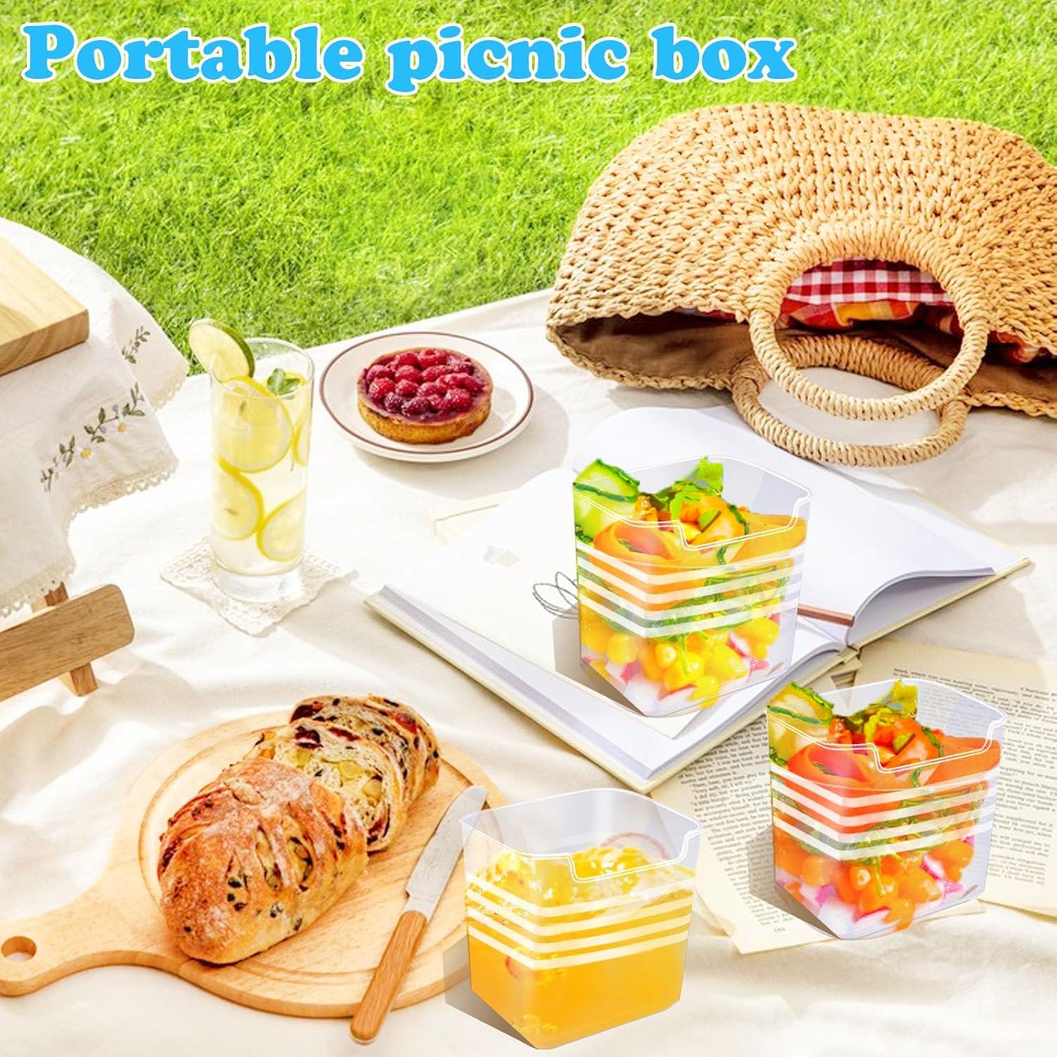 6 Organizadores de Refrigerador Szsrcywd 591 ml Transparentes