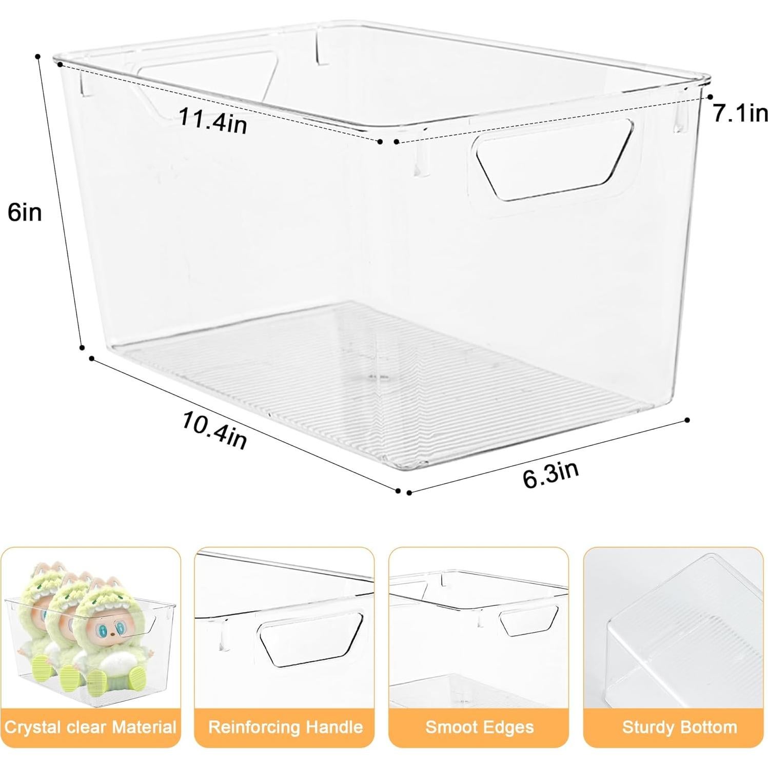 Contenedores de Almacenamiento Plástico Attelite 6 Piezas 30.1x29.1x19.9 cm