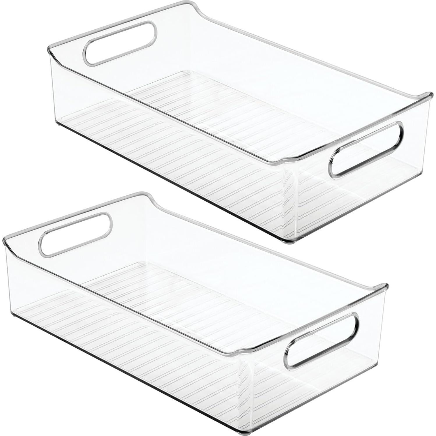 Contenedores de Plástico mDesign para Cocina - 2 Paquete