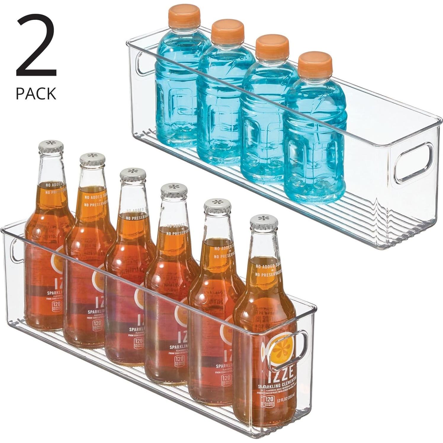 mDesign Organizador de Cocina Plástico Transparente - 2 Unidades