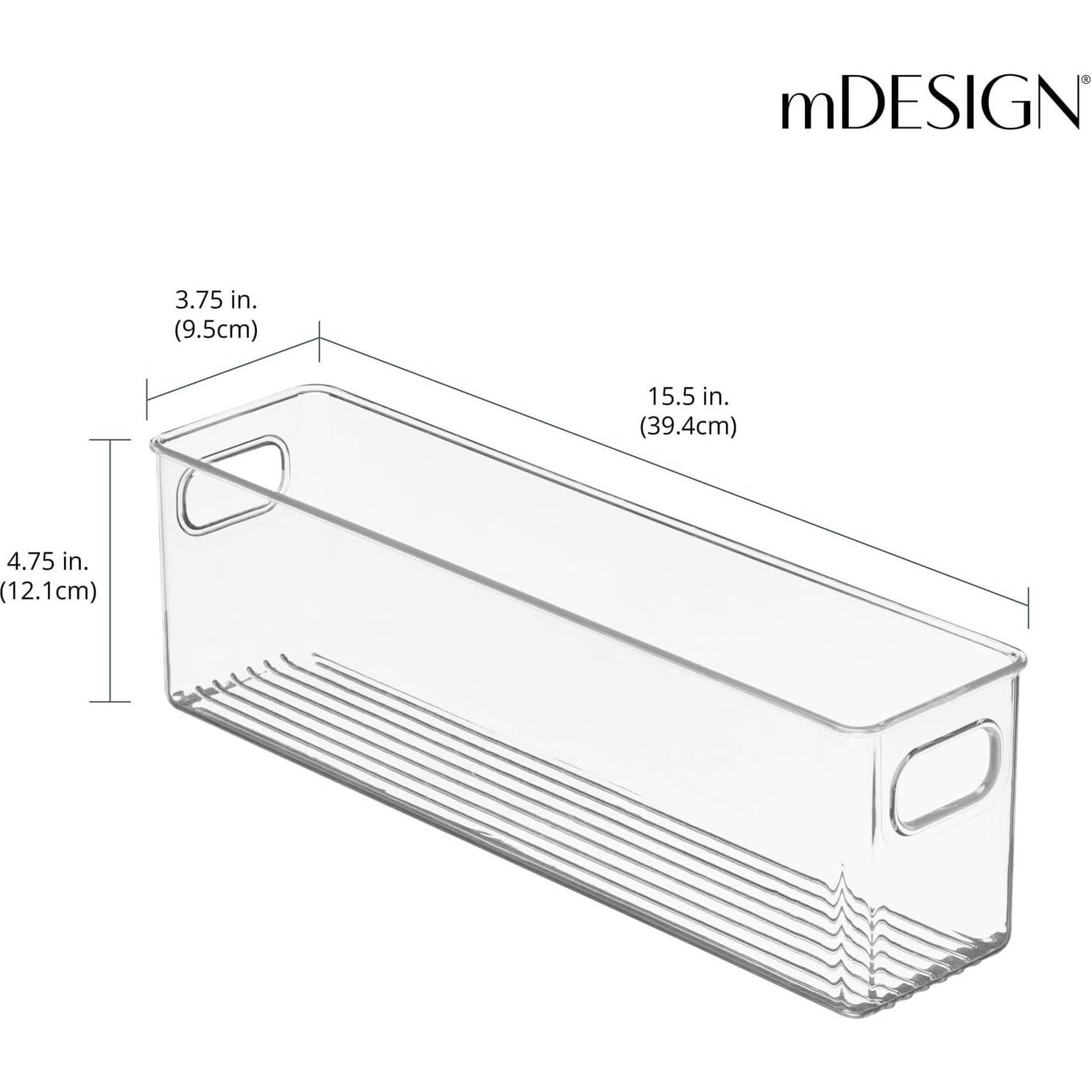 mDesign Organizador de Cocina Plástico Transparente - 2 Unidades