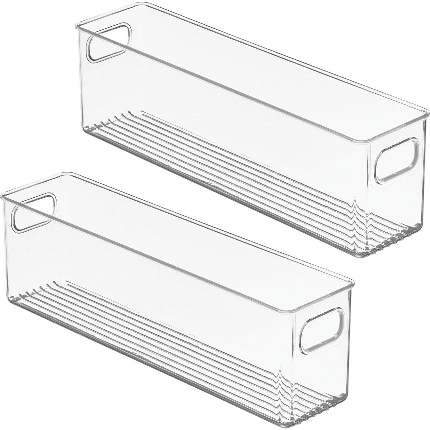 mDesign Organizador de Cocina Plástico Transparente - 2 Unidades