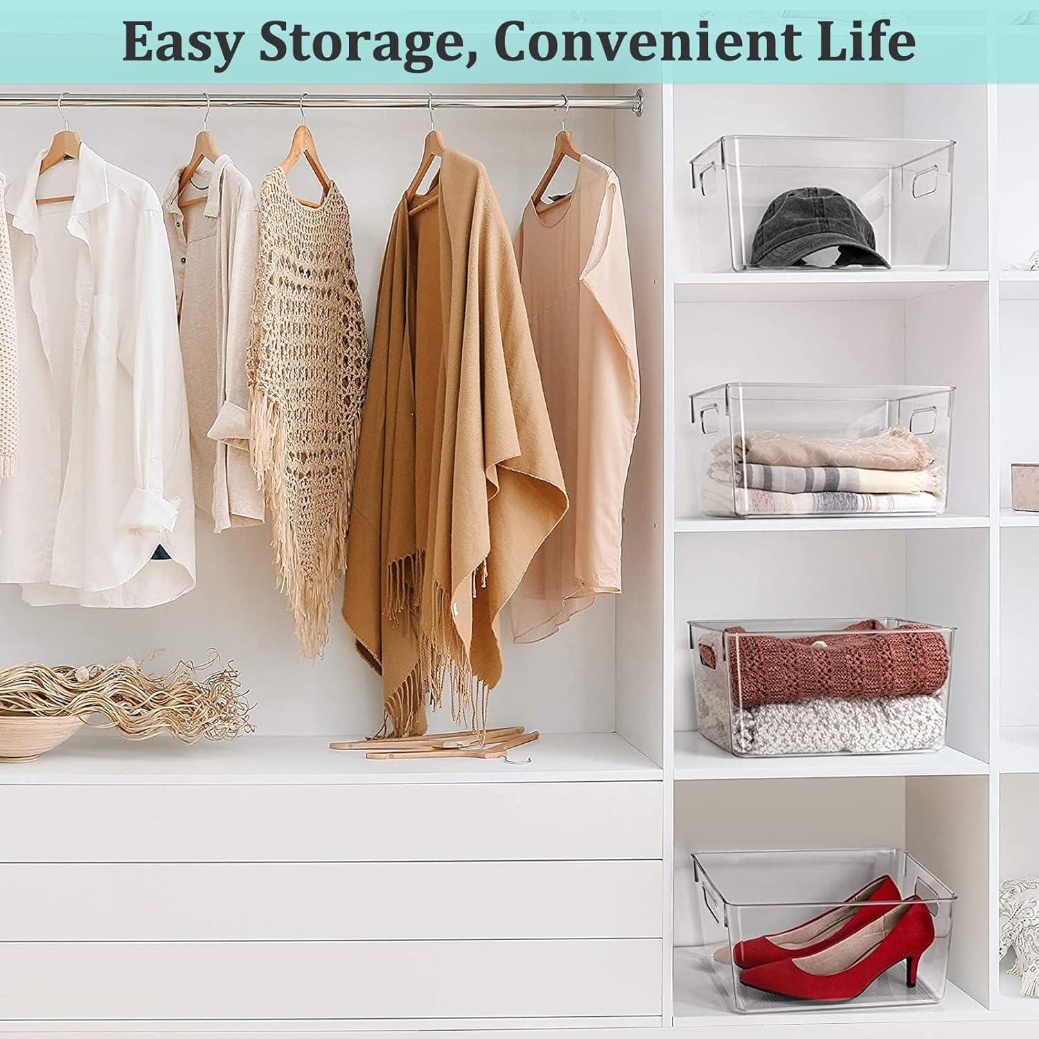 Juego de Organizadores de Nevera KJIXYUNG 6 Cajas Transparentes 29.2x20.3x15.2cm