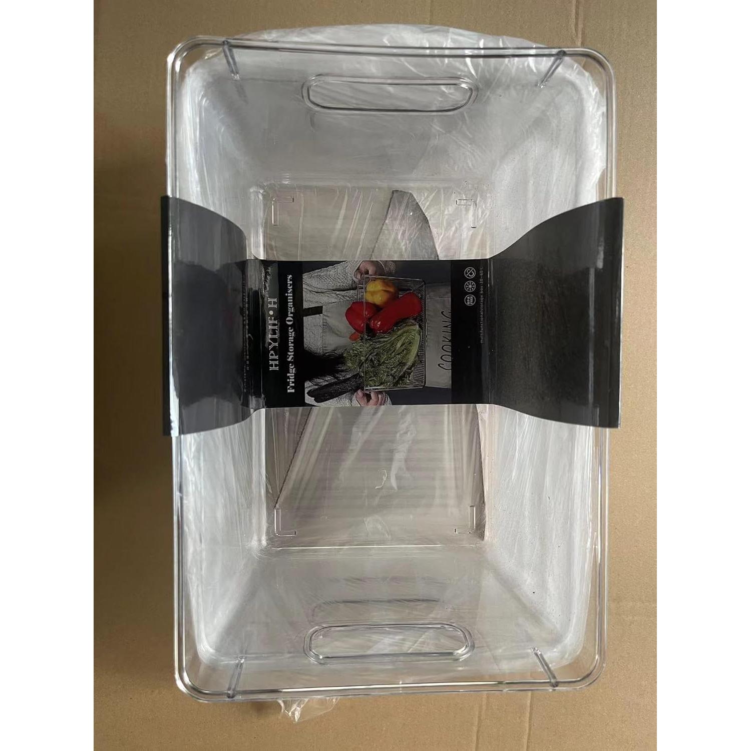 Juego de Organizadores de Nevera KJIXYUNG 6 Cajas Transparentes 29.2x20.3x15.2cm