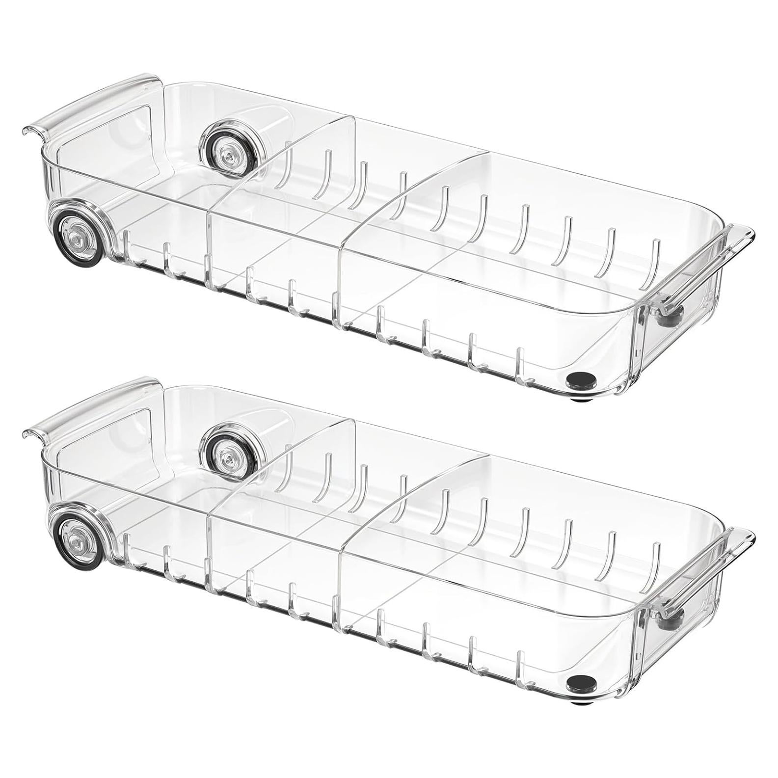 Organizador de Cajón de Refrigerador Maquita 2 Pcs Transparente