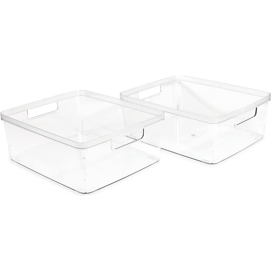 Juego de 2 Contenedores de Almacenamiento Transparentes Isaac Jacobs 11.5L