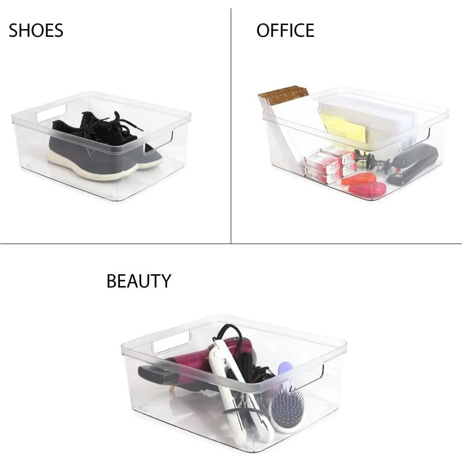 Juego de 2 Contenedores de Almacenamiento Transparentes Isaac Jacobs 11.5L