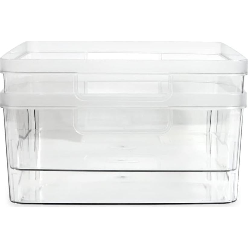 Juego de 2 Contenedores de Almacenamiento Transparentes Isaac Jacobs 11.5L
