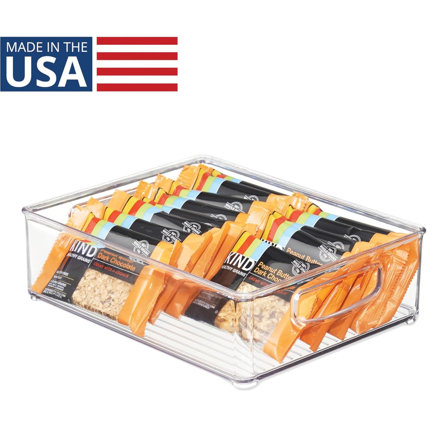 Contenedor Apilable iDesign Linus 25,4x20,3x7,6cm Transparente