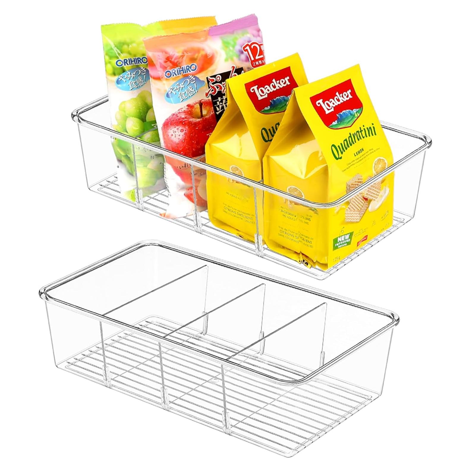 Organizador de Snacks ZIZOTI 2 Paquete con 3 Divisores 28.4x16x8cm