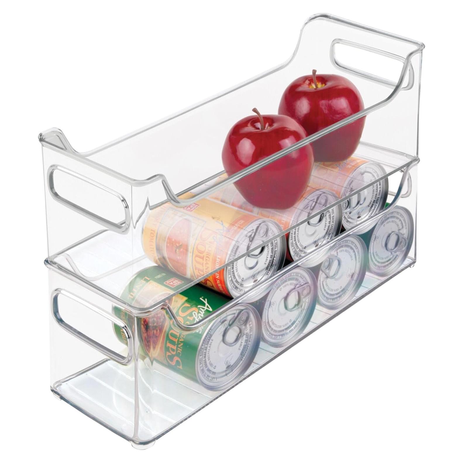 Contenedor de Almacenamiento de Plástico iDesign - Juego de 2, 36.8x12.7x12.7 cm, Transparente