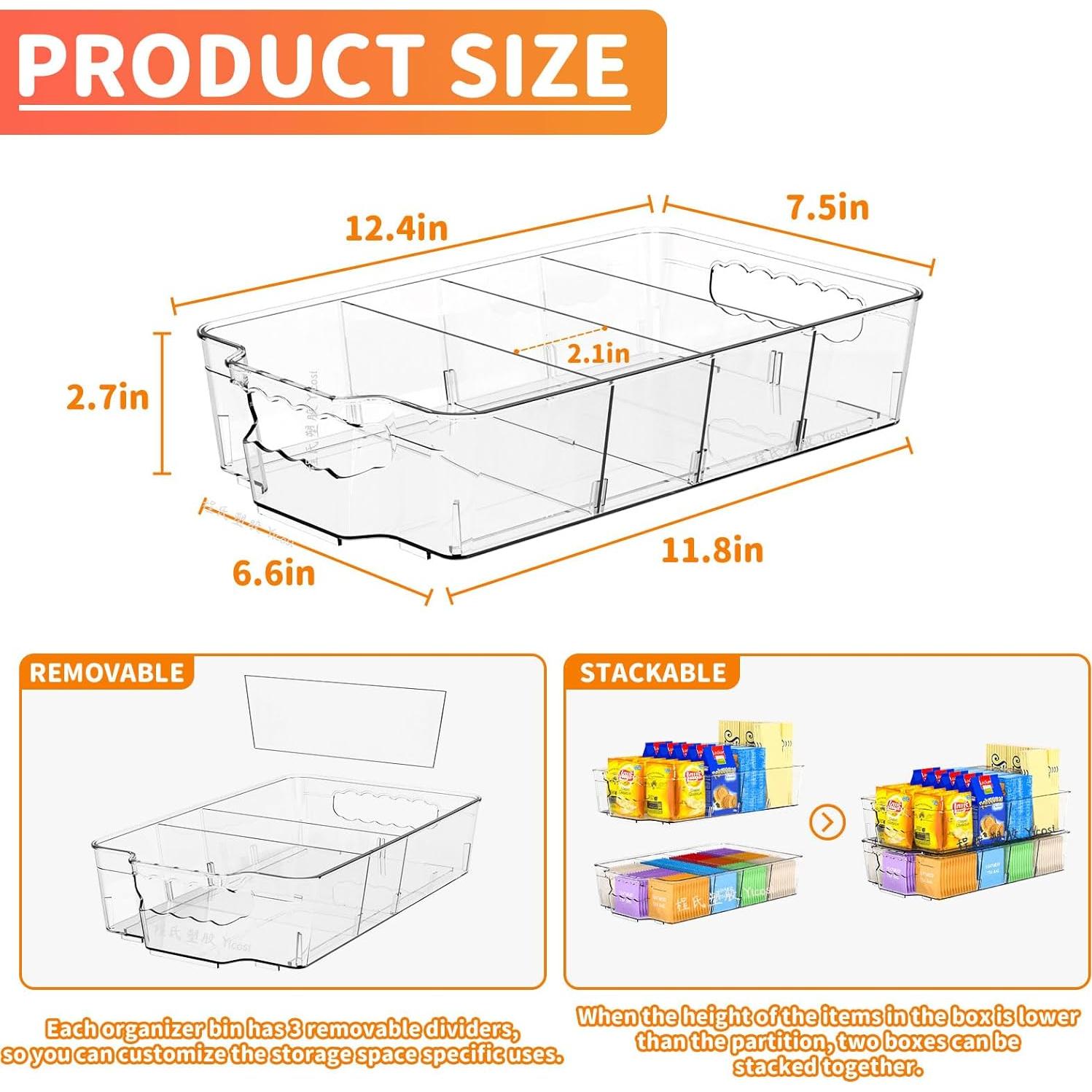 Organizadores de Despensa Yieach 4 Piezas Apilables 10 Tazas