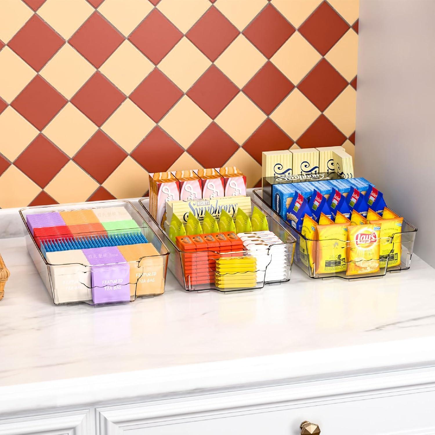 Organizadores de Despensa Yieach 4 Piezas Apilables 10 Tazas