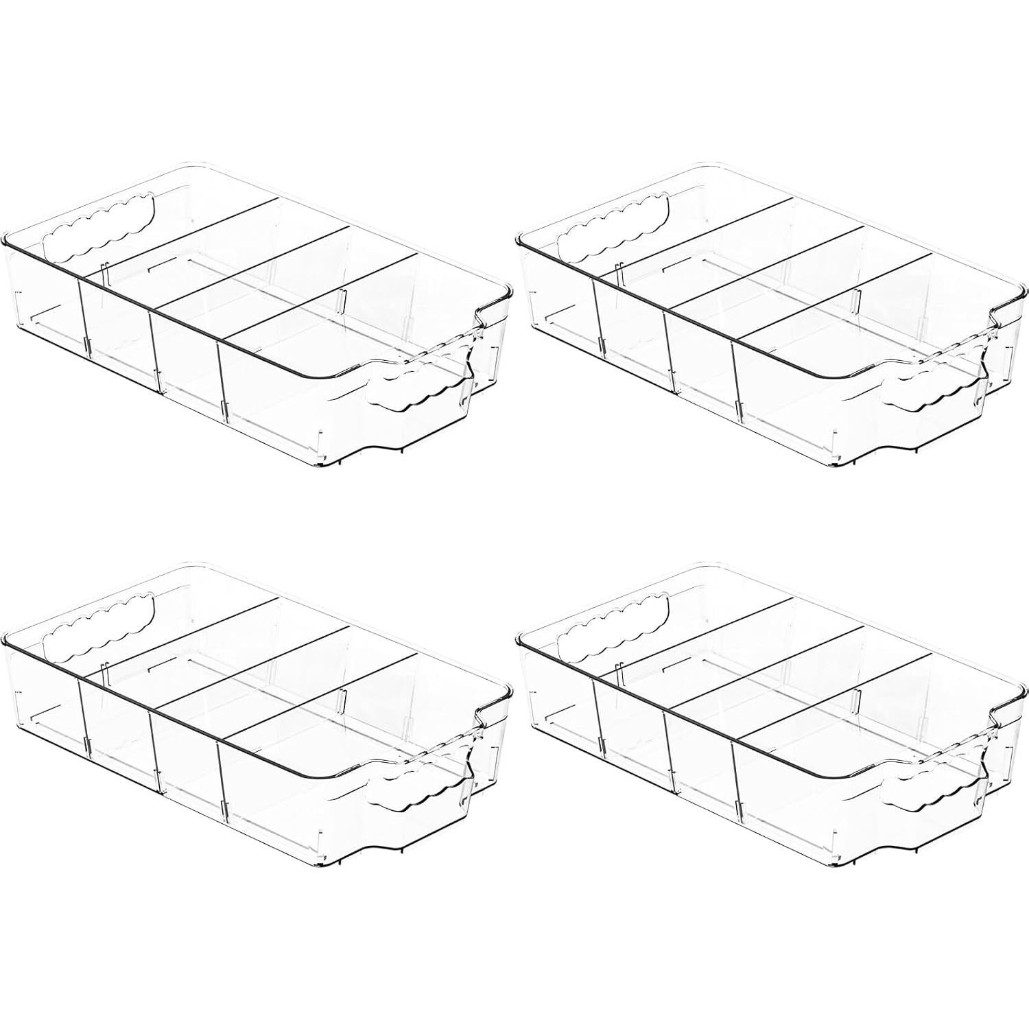 Organizadores de Despensa Yieach 4 Piezas Apilables 10 Tazas