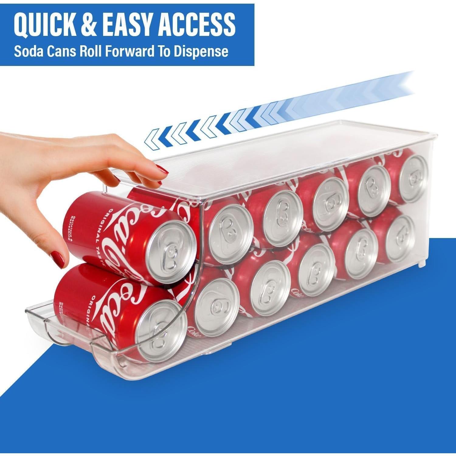 Organizador de Latas de Soda ShelfShaper, Apilable, 4 Piezas