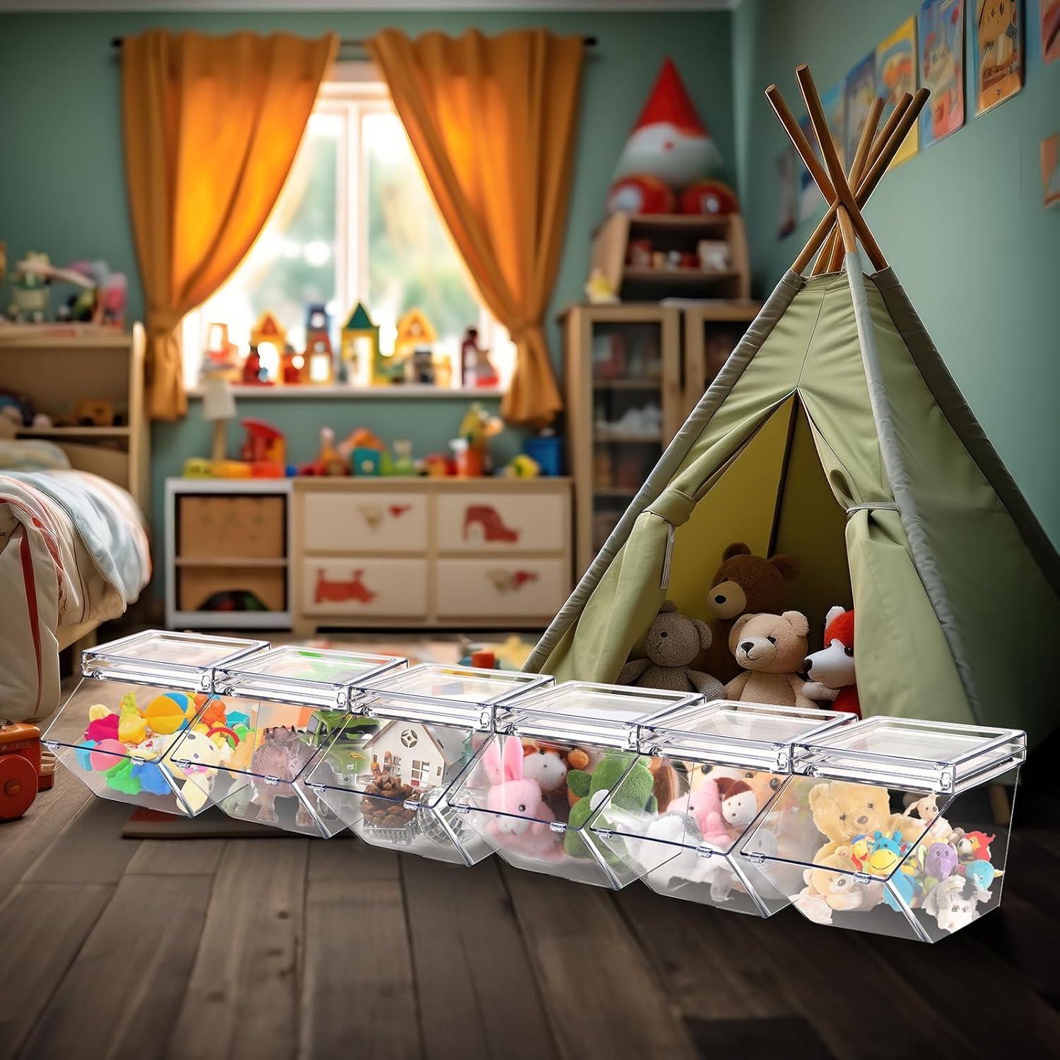 Contenedores de Almacenamiento Plástico Transparente Yerliker 6 Pcs