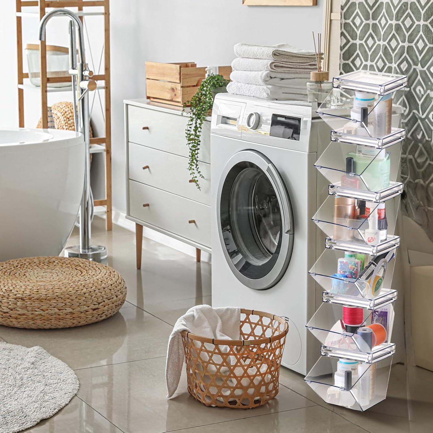 Contenedores de Almacenamiento Plástico Transparente Yerliker 6 Pcs