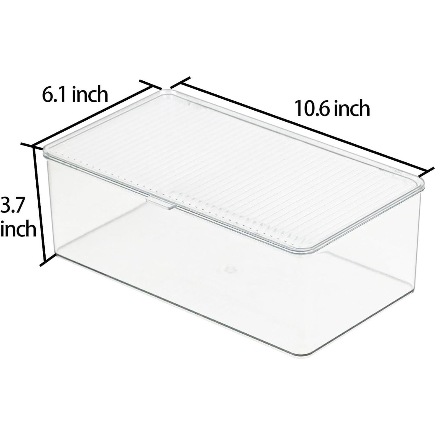 Contenedor de Almacenamiento ZEXALOR Mediano Transparente con Tapa