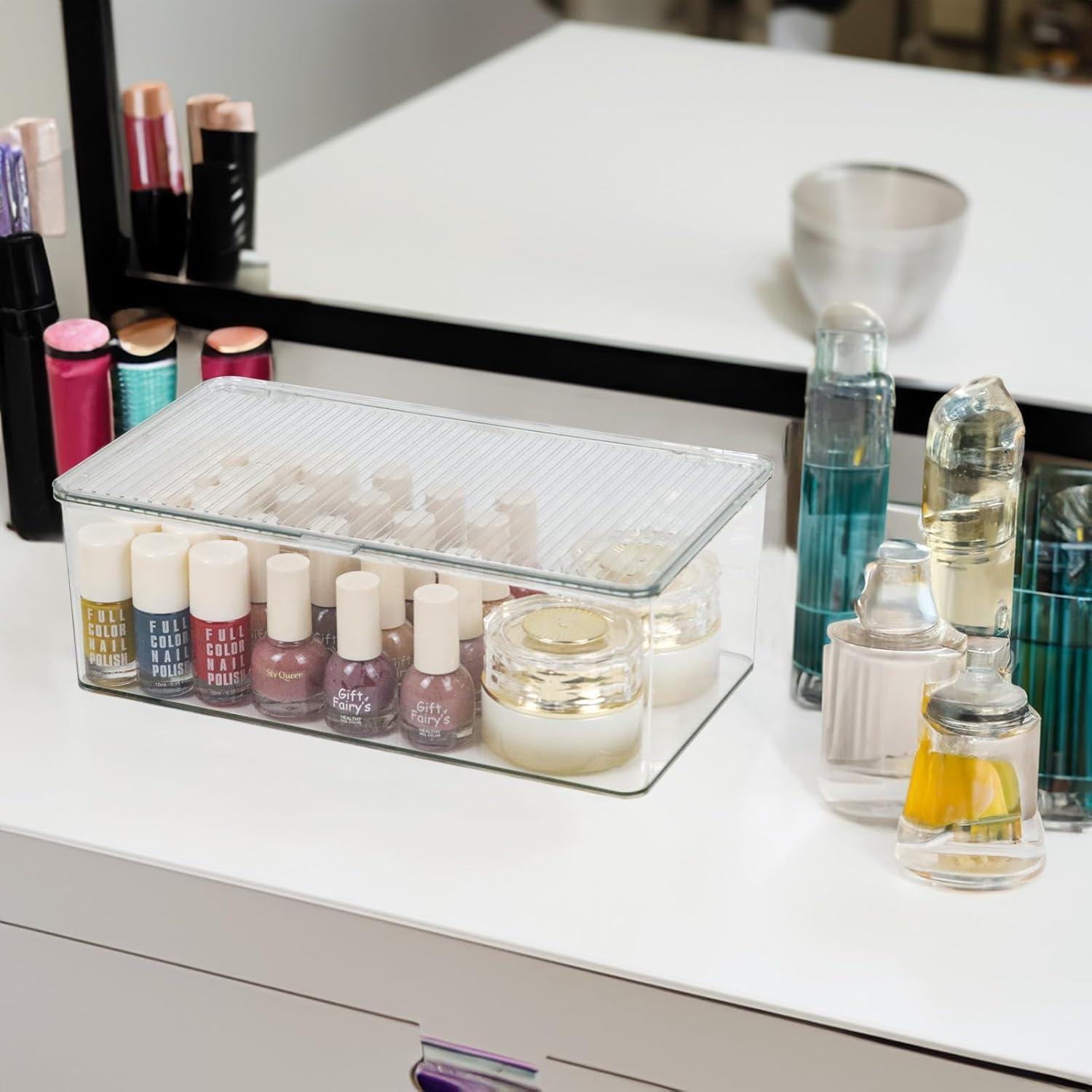 Contenedor de Almacenamiento ZEXALOR Mediano Transparente con Tapa