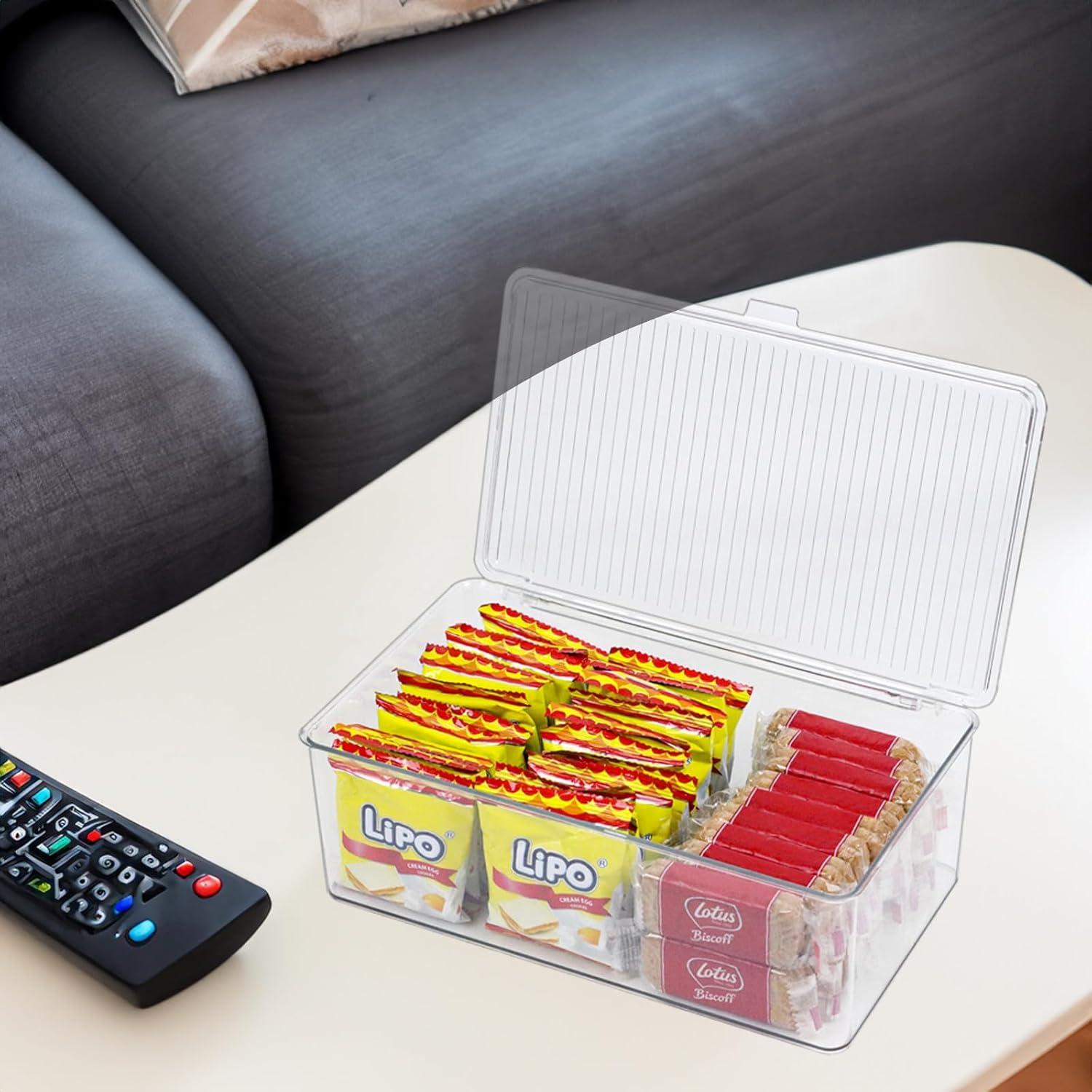 Contenedor de Almacenamiento ZEXALOR Mediano Transparente con Tapa