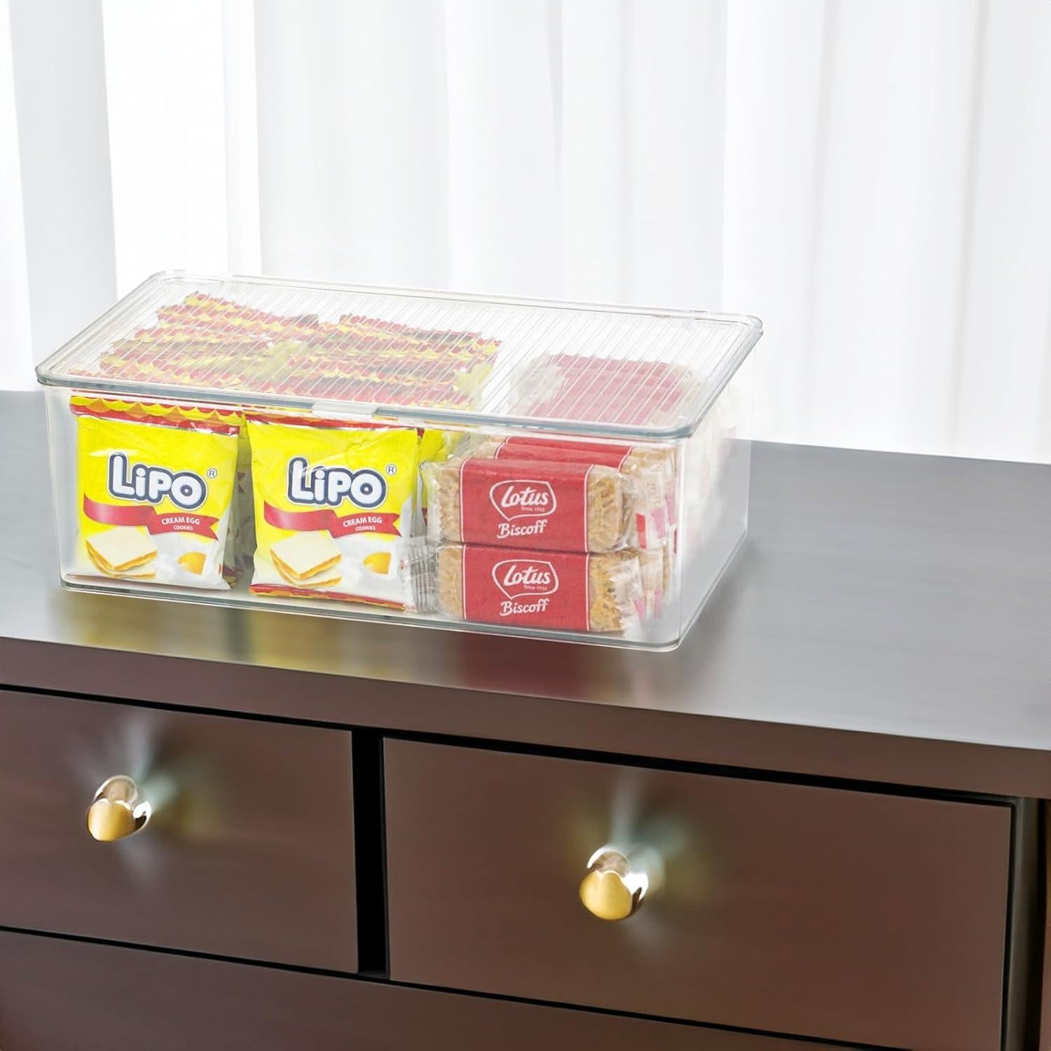 Contenedor de Almacenamiento ZEXALOR Mediano Transparente con Tapa