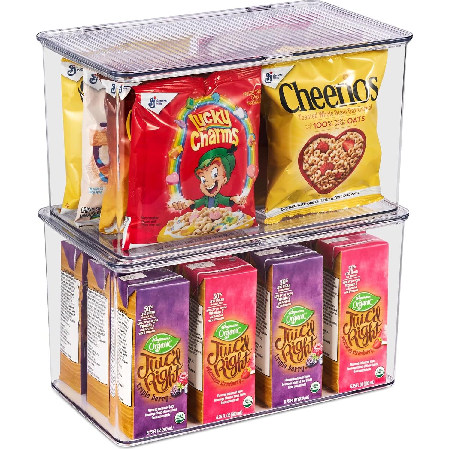 Contenedores de Almacenamiento Sorbus 2 Piezas Transparentes