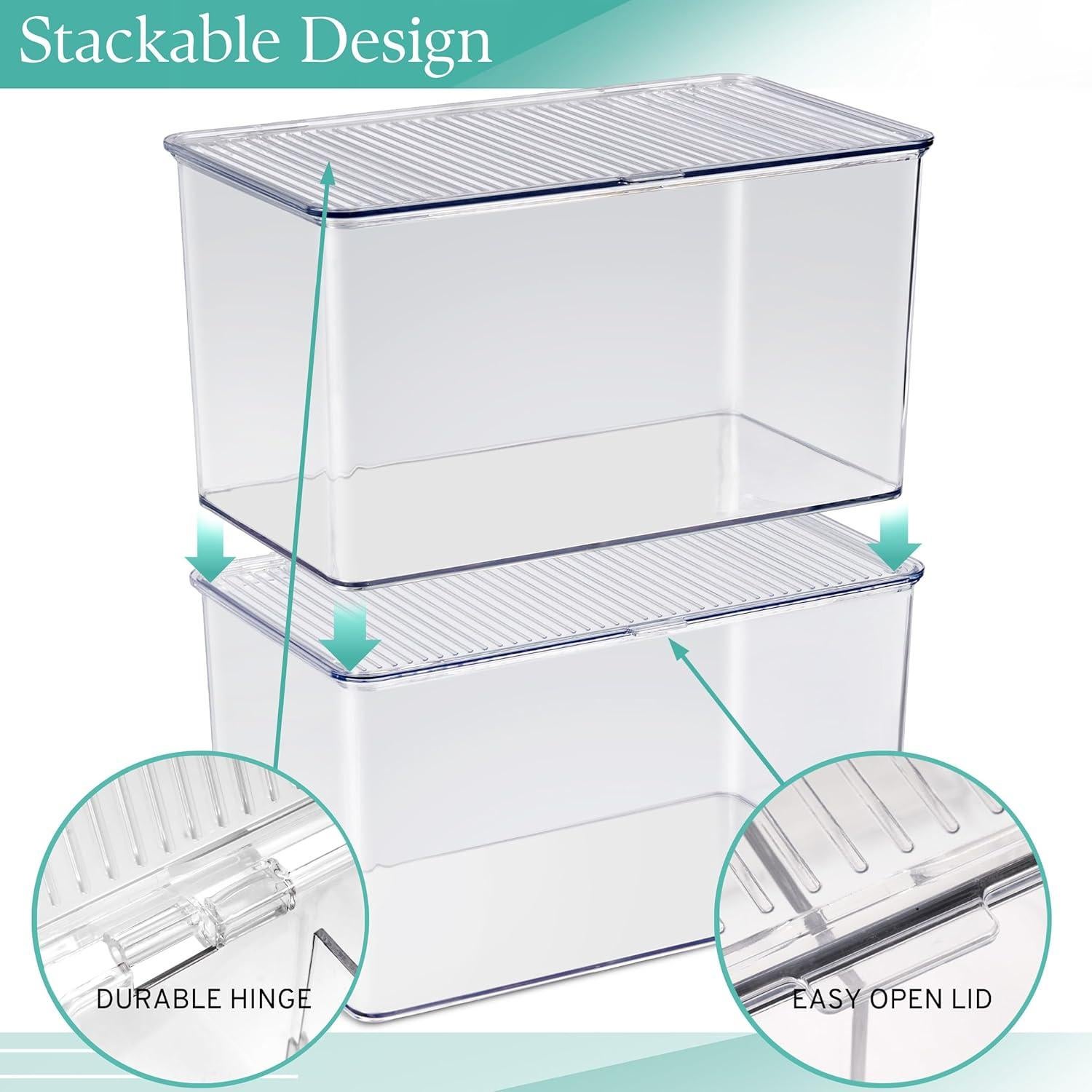 Contenedores de Almacenamiento Sorbus 2 Piezas Transparentes