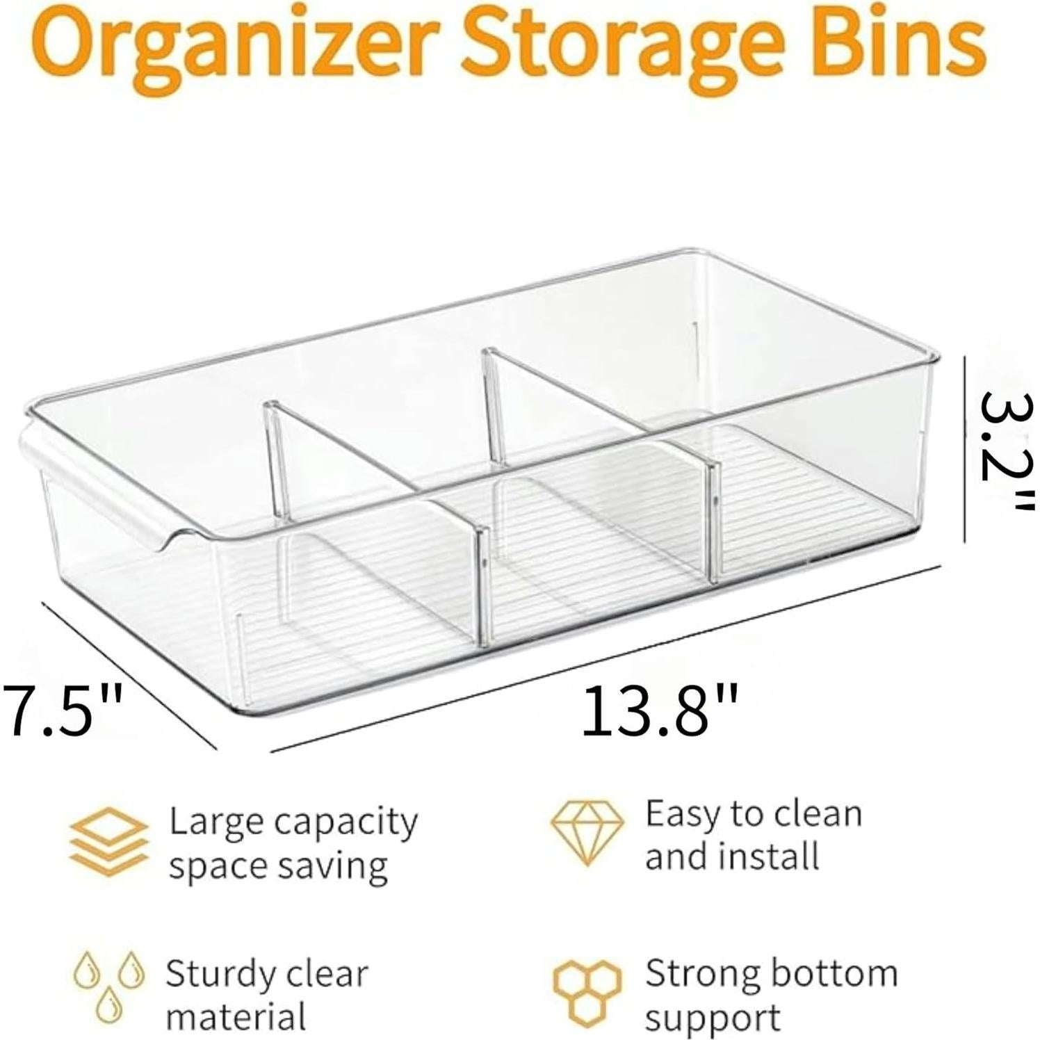 Contenedores de Almacenamiento Vacane 2 Paquete 35.1 cm Divididos