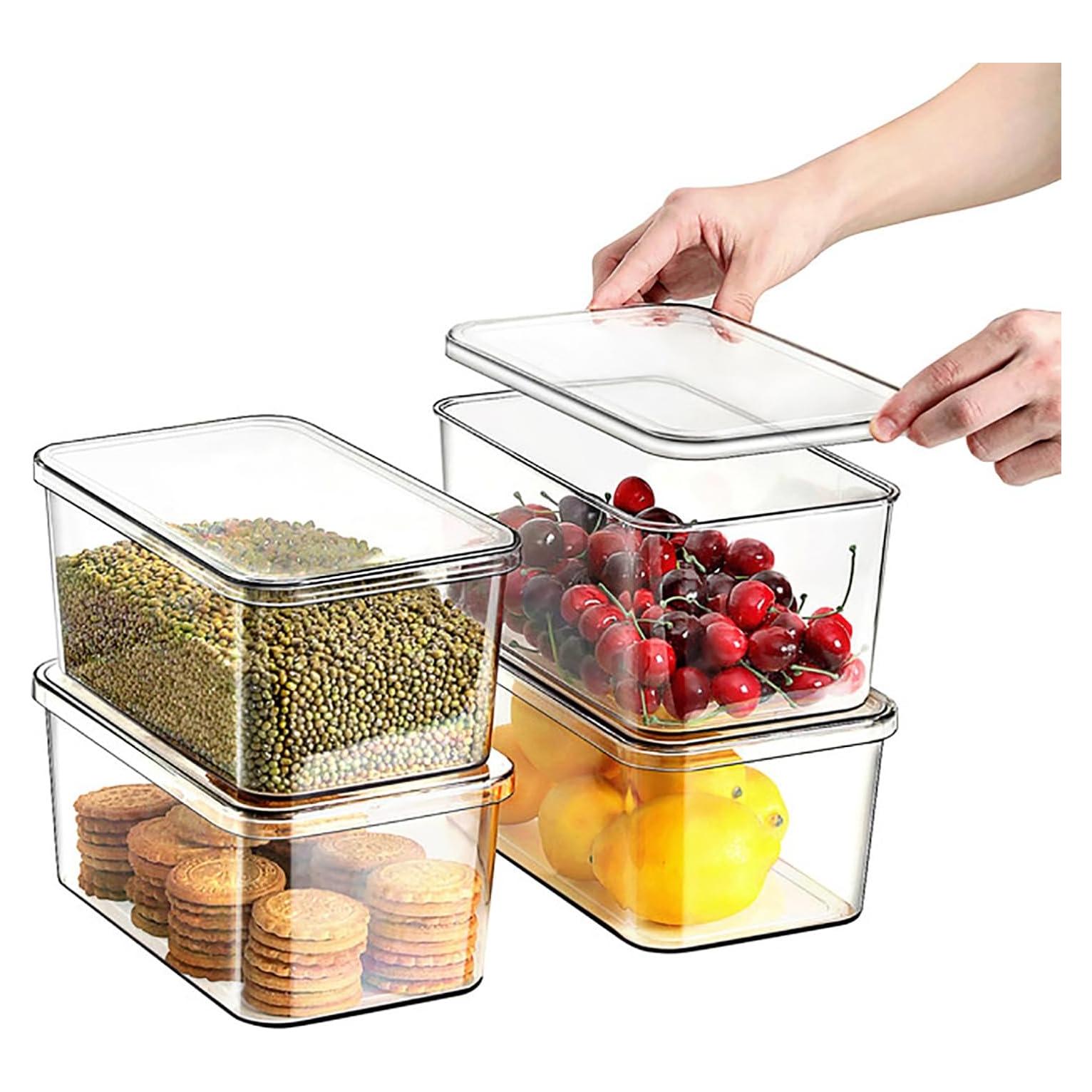 Cajas de Almacenamiento Transparentes SGOOSTOOD 4 Piezas 25.3x15x10.8cm