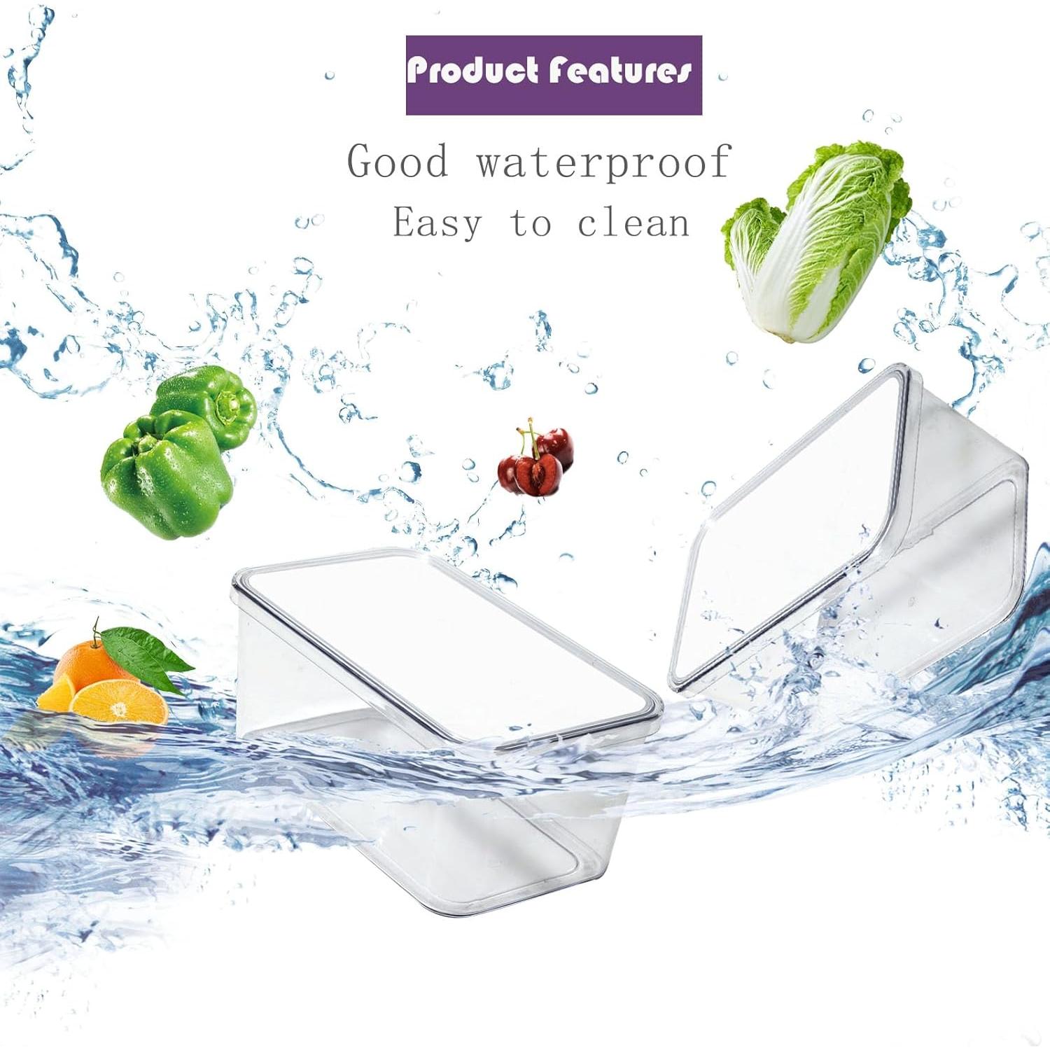 Cajas de Almacenamiento Transparentes SGOOSTOOD 4 Piezas 25.3x15x10.8cm