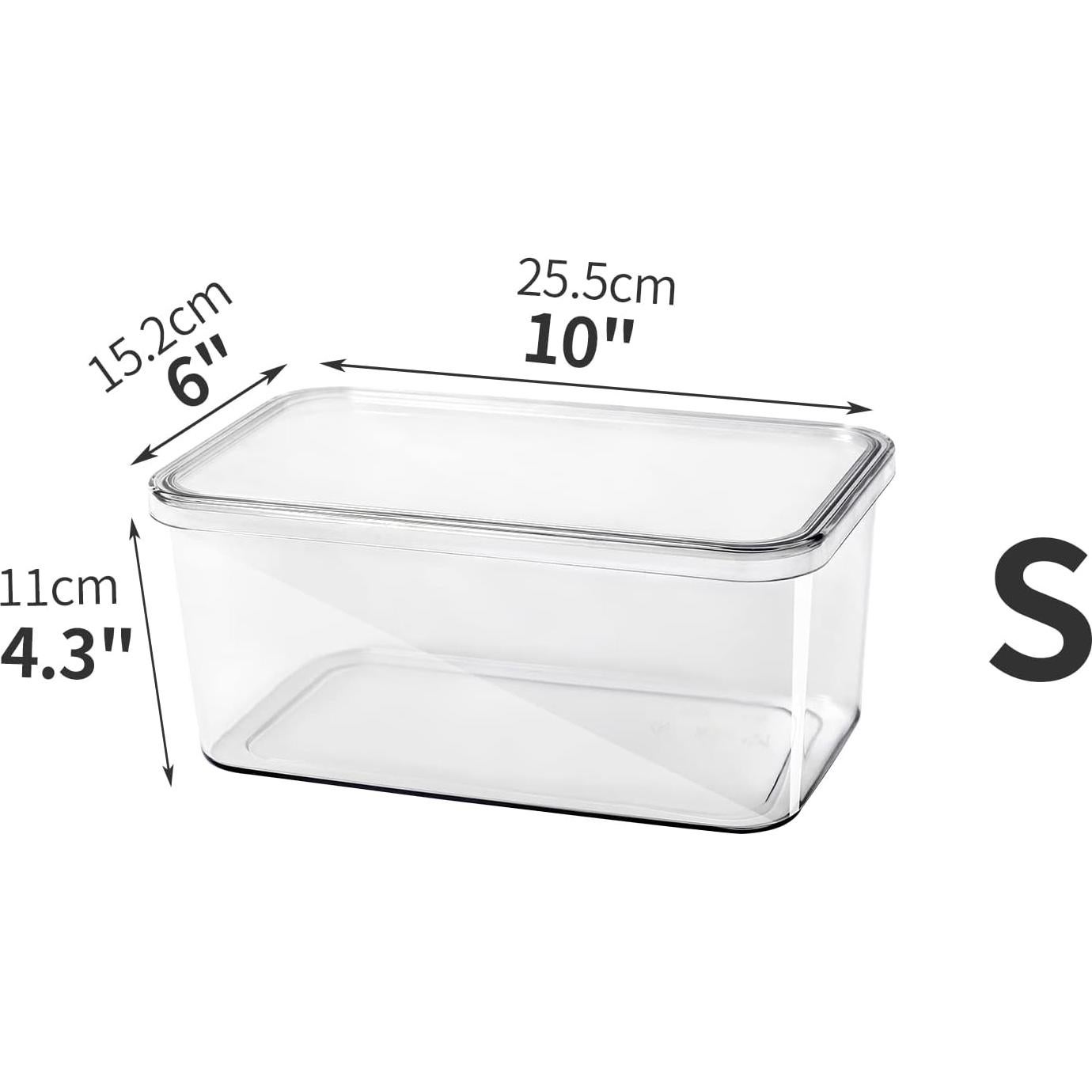 Cajas de Almacenamiento Transparentes SGOOSTOOD 4 Piezas 25.3x15x10.8cm